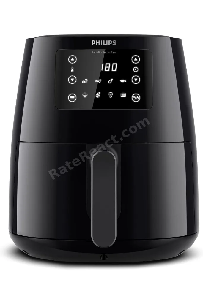 Sağlıklı ve pratik kullanımlı 0.8 kg, 4.1 lt siyah airfryer fritöz