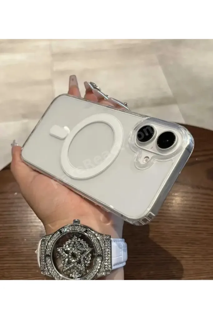 Iphone 16 Kılıf Magsafe Şeffaf Kılıf Kamera Çıkıntılı Darbeye Dayanıklı Kapak
