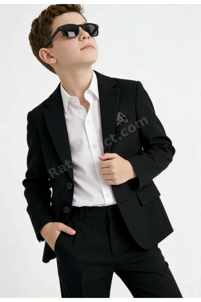 Erkek Çocuk Siyah Klasik Blazer Ceket ( 3-16 Yaş )