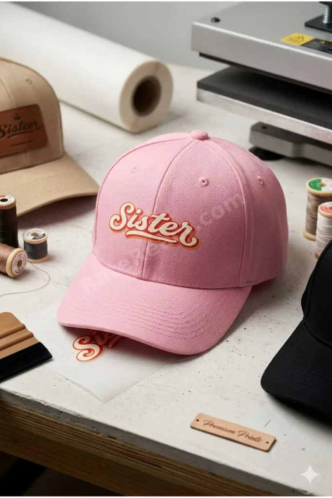 Unisex Beyaz Sister Yazılı Ayarlanabilir Beyzbol Şapkası