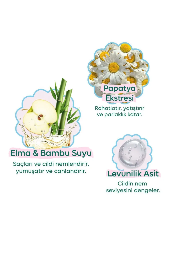 Bebek & Çocuk Saç ve Vücut Şampuanı Papatya Kokulu 500 ml