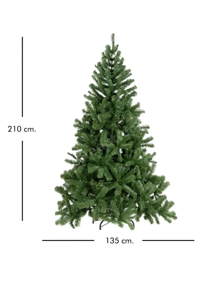 Yılbaşı Çam Ağacı 210 Cm 770 Dal Demir Ayak Ve Demir Gövdeli