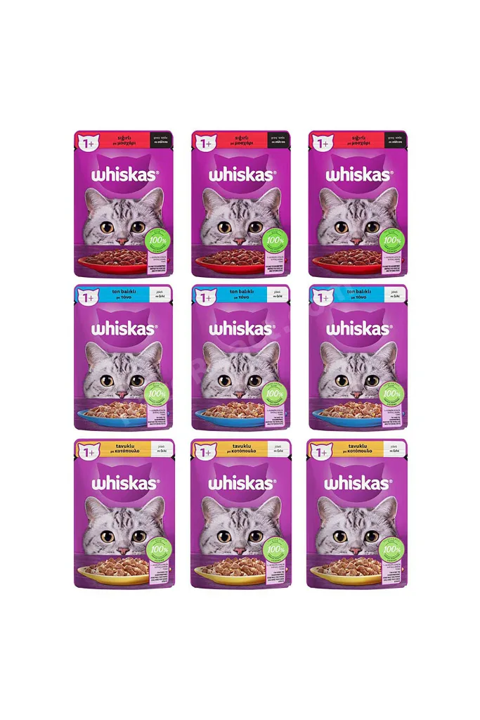 Sığırlı Poşet Kedi Yaş Mama 85 G 9x