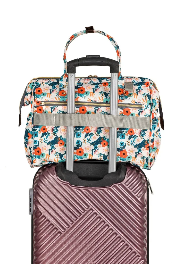 Baggage Bag Flowers Omuz Askılı Anne Bebek Bakım Çantası