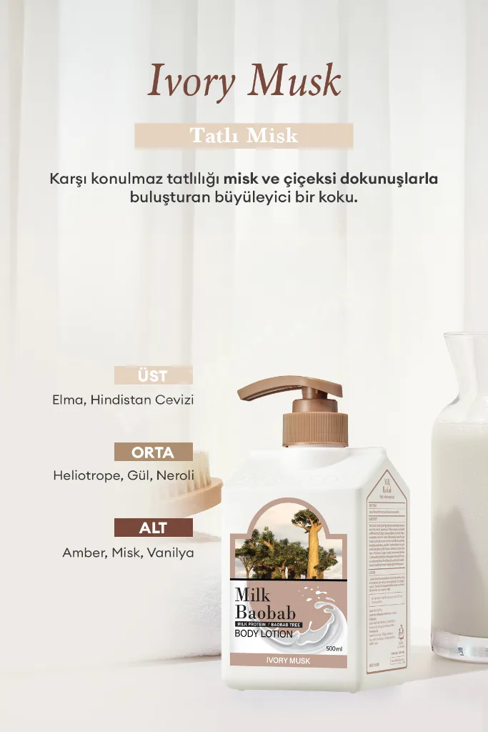 Pantenol İçeren Nemlendirici Vücut Losyonu Original Body Lotion (Ivory Musk)