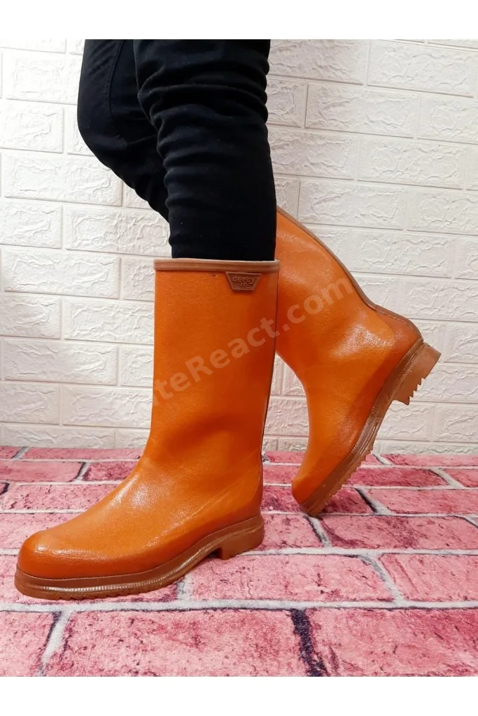Safi Kauçuk Içi Miflonlu Kaymaz Krep Çizme Uzun 33cm
