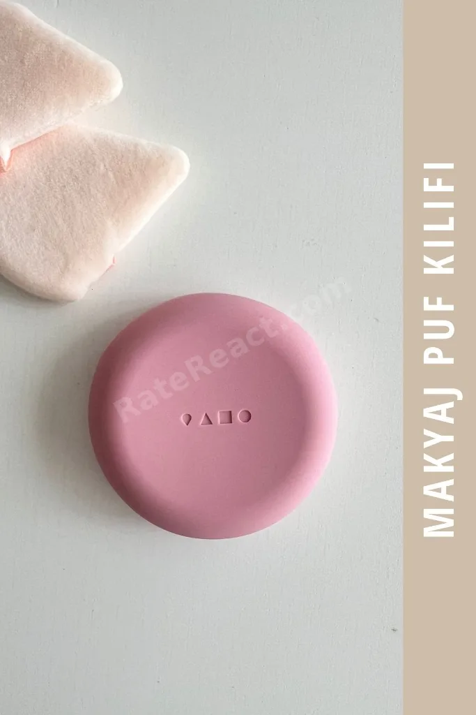 Silikon Makyaj Pamuğu Pufu Kılıfı - Pembe