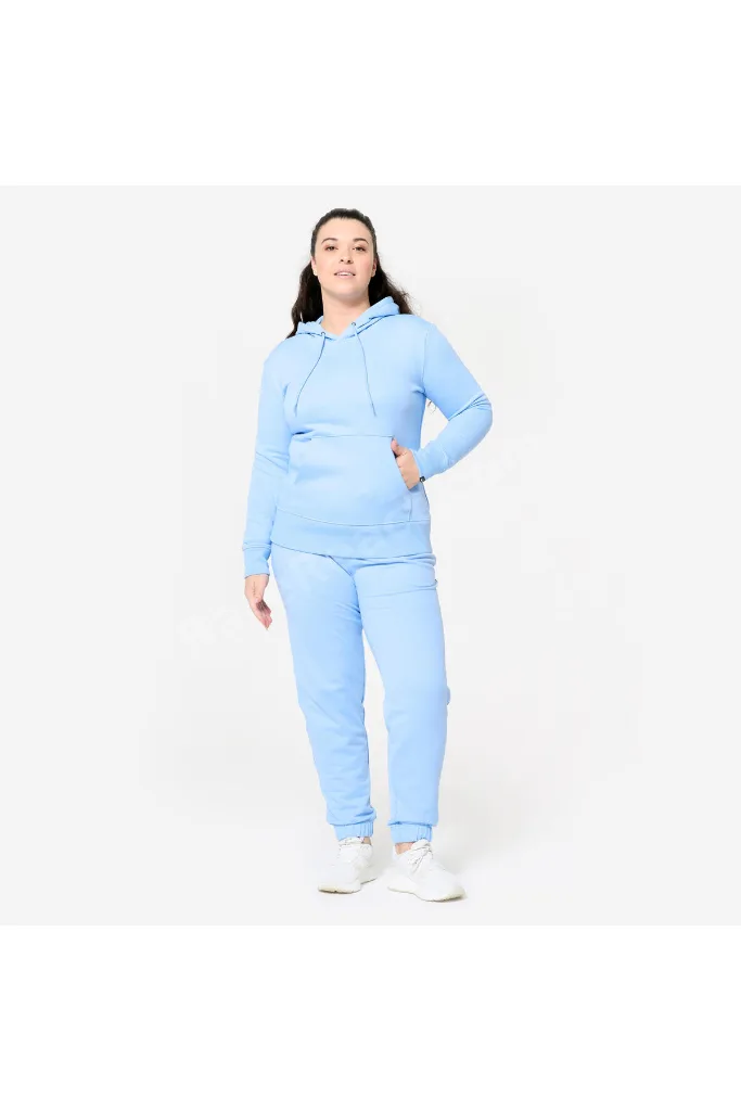 Domyos Pamuklu Kapüşonlu Sweatshirt - Açık Mavi