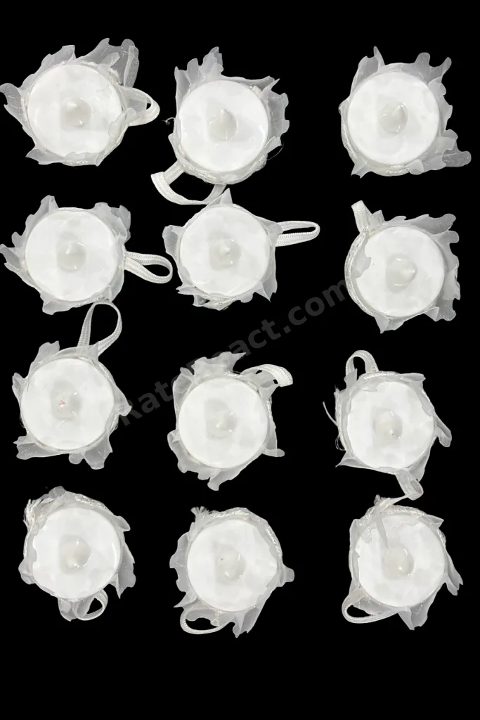 Beyaz Ledli, Işıklı El Mumu, 12 Adet Işıklı Pilli El Mumu, Kına, Düğün, Bride, Bekarlığa Veda