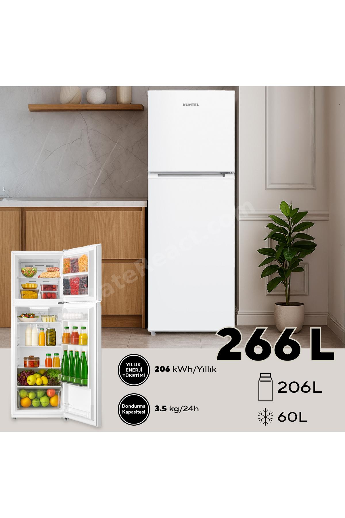 Çift Kapılı No Frost Buzdolabı 266l Htmf-270