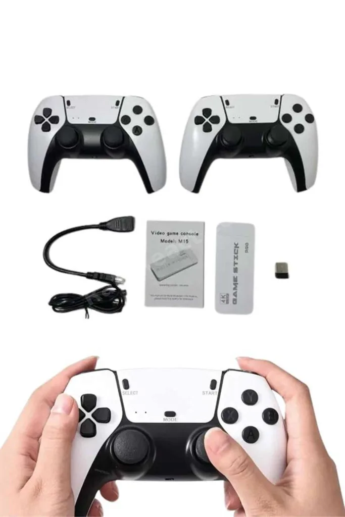 Game Stick 4K Retro Çift Kollu Atari Oyunlari +20000 Oyunlu Konsol Nostalji