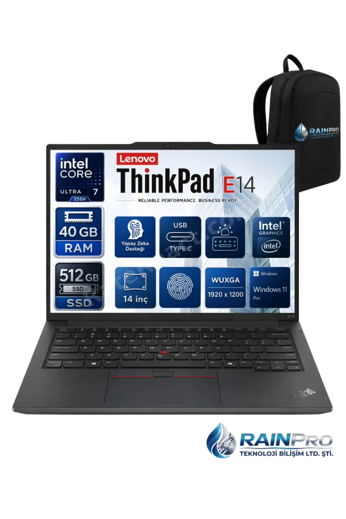 Thinkpad E14 Gen6 Intel Core Ultra 7 255H 40 GB DDR5 512 GB SSD Intel® 14'' Wuxga IPS Windows 11 Pro