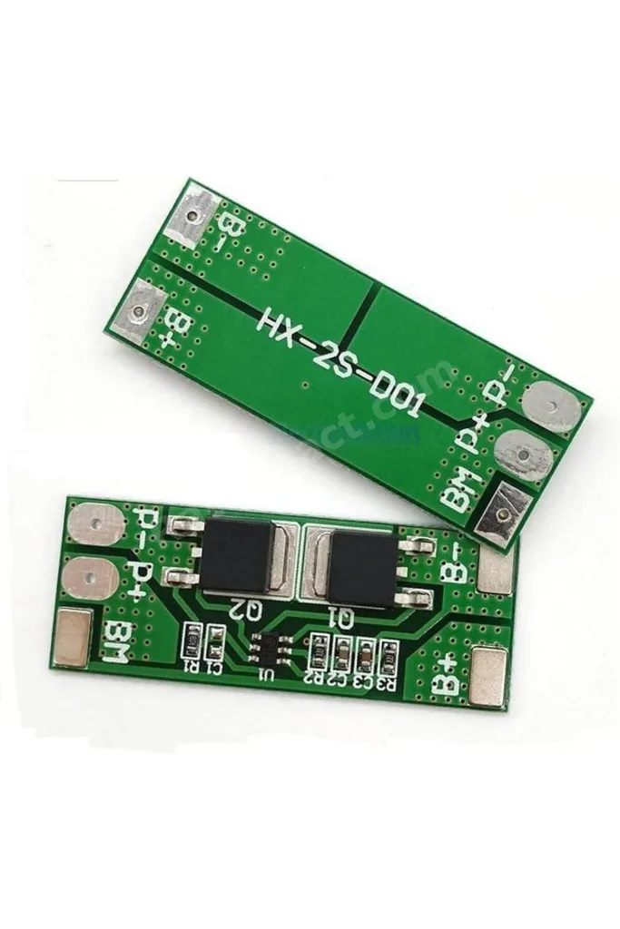 Sanec Bms 2S 8A Li-Ion 6.4V 8.4V Yeşil Vida Konnektörlü 8 Amps 2 Pol 41Mm 3.5Mm