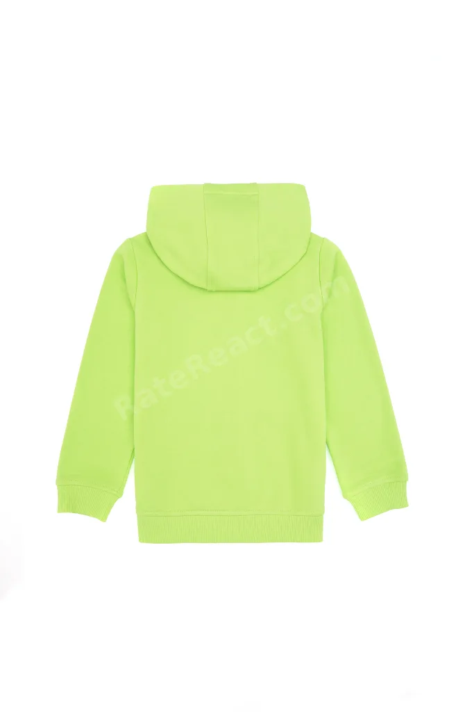 Erkek Çocuk Yeşil Fermuarlı Kapüşonlu Sweatshirt 50316706-VR020