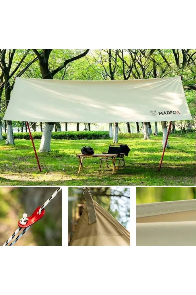 Çadır Brandası - Madfox - Güneş ve Rüzgar Koruma - OEM Kanvas Tarp 4*3 mt