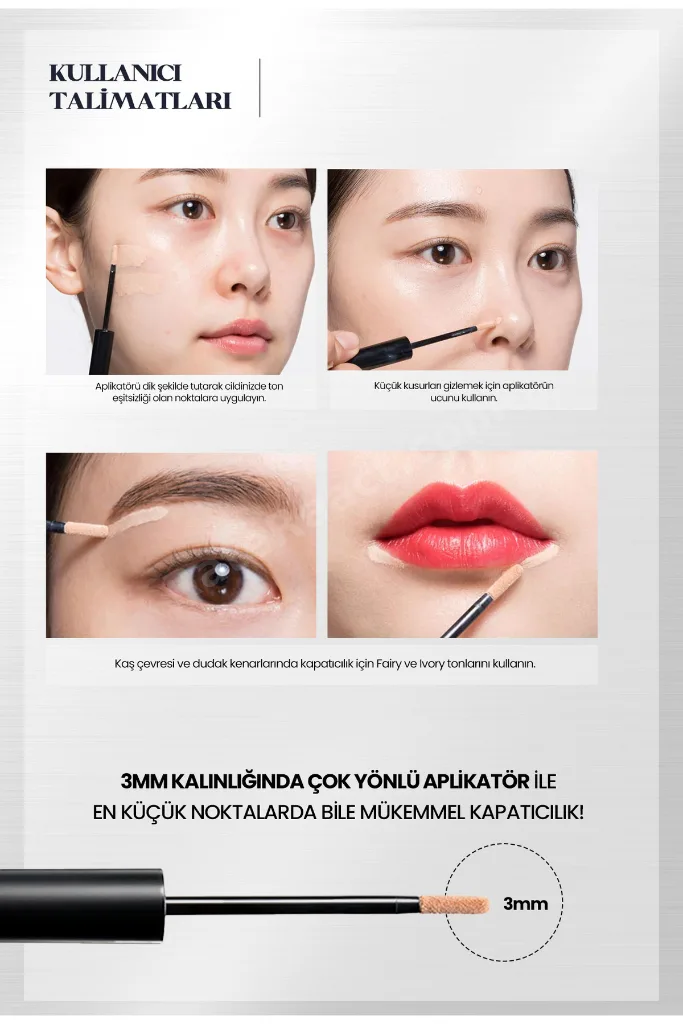 Hafif Formüllü, Uzun Süre Kalıcı Kapatıcı CLIO Kill Cover Airy-Fit Concealer (2 Lingerie)