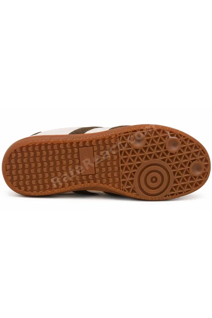 121230066 Lenora Deri Unisex Sneaker Ayakkabı KAHVERENGİ