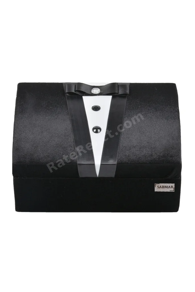 Damat Bohçası Damat Çeyiz Sandığı Nişan Bohçası Erkek Bakım Seti Sabmar Deluxe Set Siyah 2022033ts