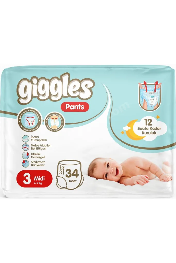 Giggles Baby Pants 3 Numara Midi 1 Paket 34 Adet 1268290