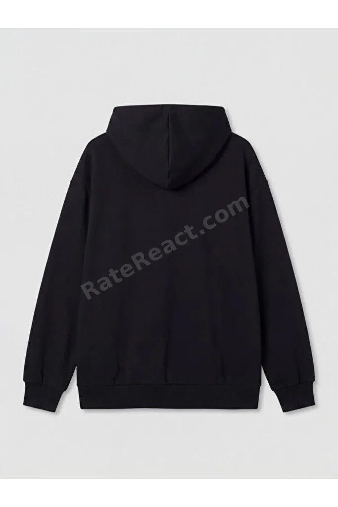 Shining Store'dan Işıltılı Seçimler California Baskılı Kız Çocuk Kalın Fermuarlı Sweatshirt