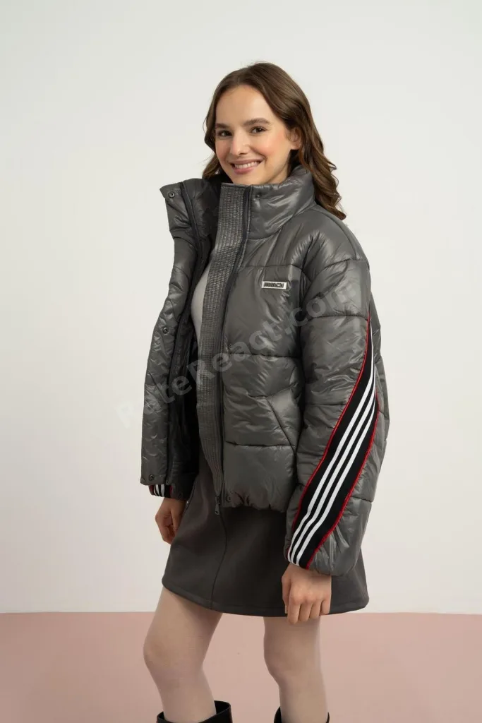 9-15 Yaş Northlight Premium Kız Çocuk Dolgulu Mont-Antrasit