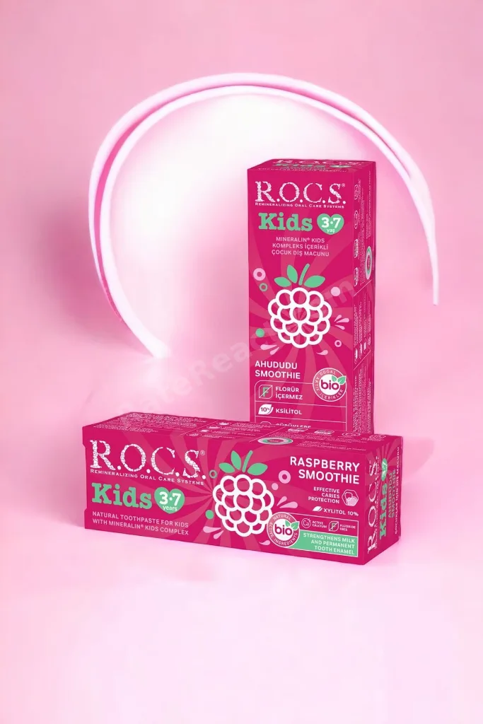 Kıds 3-7 Yaş Ahududu Smoothıe Tadında Florürsüz Diş Macunu 45g – 2 Adet