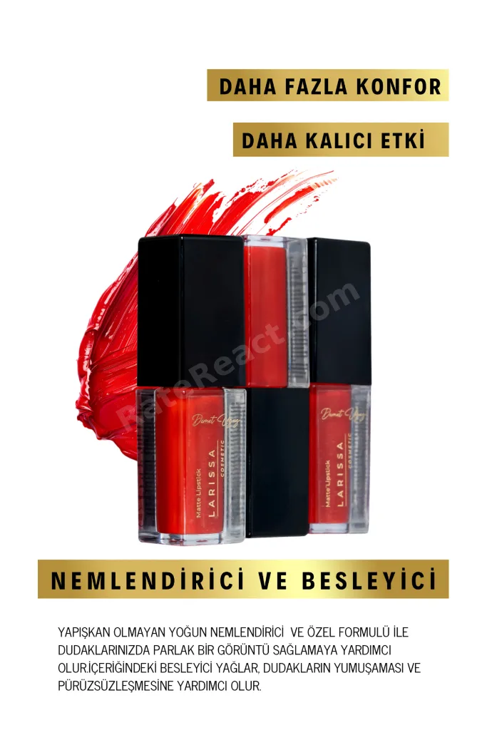 AURA RED LIPSTICK NEMLENDİRME ETKİLİ YOĞUN KALICI RUJ NO; 101