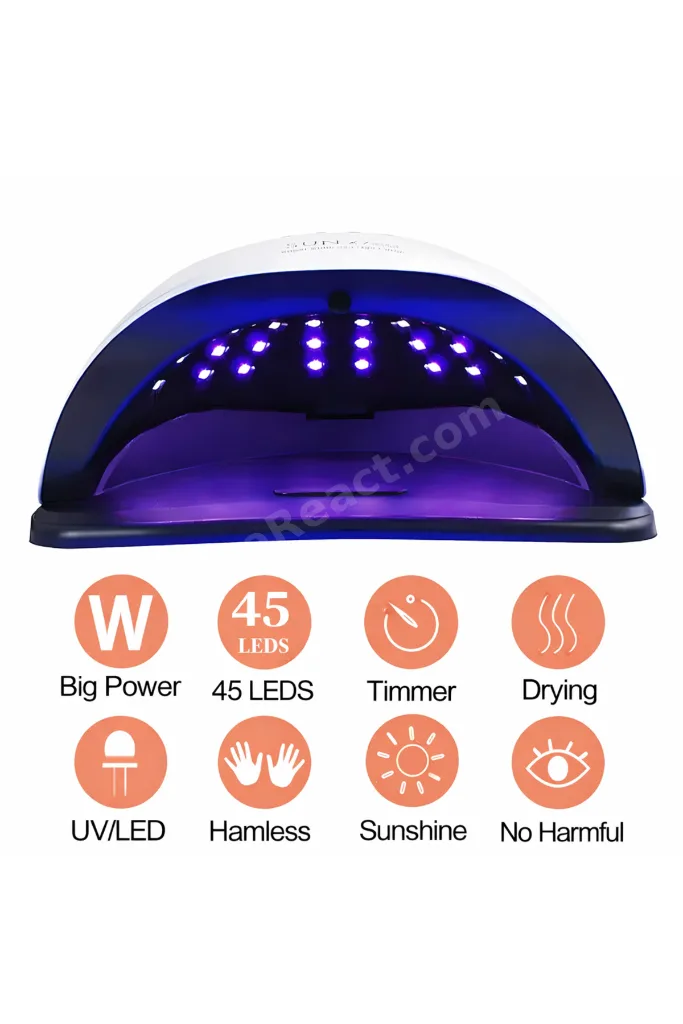 X Max Uv Led Tırnak Kurutucu 220 Watt 45 Led Protez Tırnak Kalıcı Oje Kurutma Makinası
