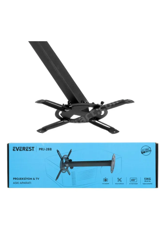 PRJ-288 Teleskopik Ayak (37-52cm) 13Kg Taşıma Projeksiyon ve Monitör Askı Aparat - TEOLSA8167-9