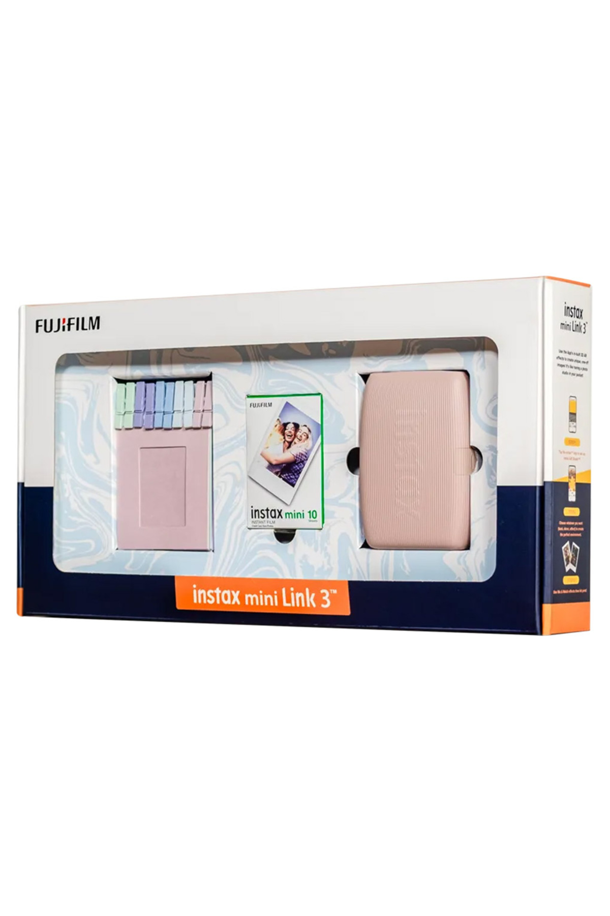 Instax Mini Link 3 Pembe Akıllı Telefon Yazıcısı Bundle Box