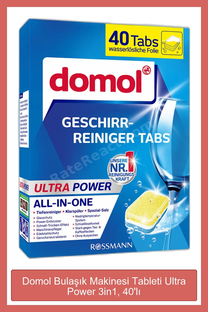 Bulaşık Makinesi Tableti Ultra Power 3in1, 40'lı