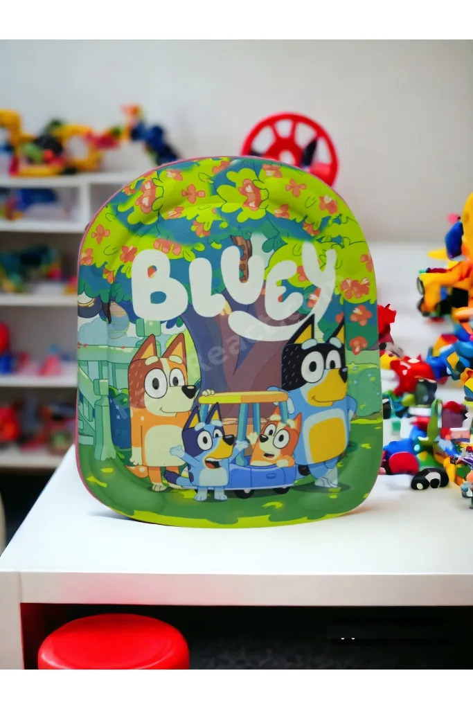 Blueey Biingo 3d  Kabartmalı Anaokulu Kreş Ve Günlük Kullanım Çantası Sırt Çantası 2-6 Yaş