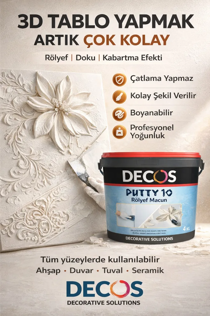 Putty 10 - Rölyef Macun Pasta 4 Kg