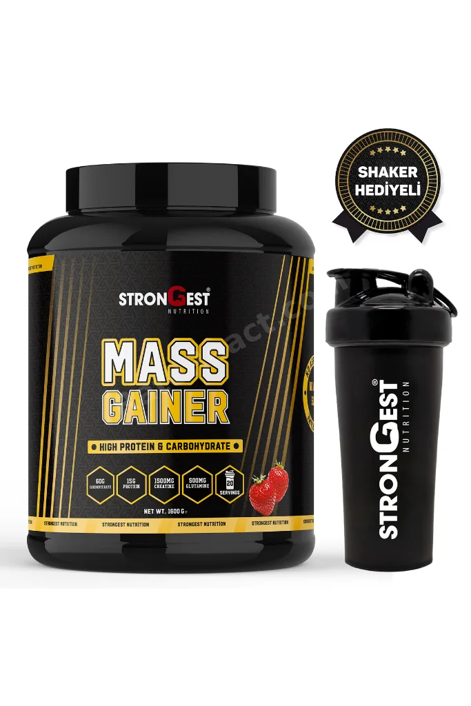 Mass Gainer 1600gr Yüksek Protein Değerli Ve Amino Asit Takviyeli Çilek Aromalı