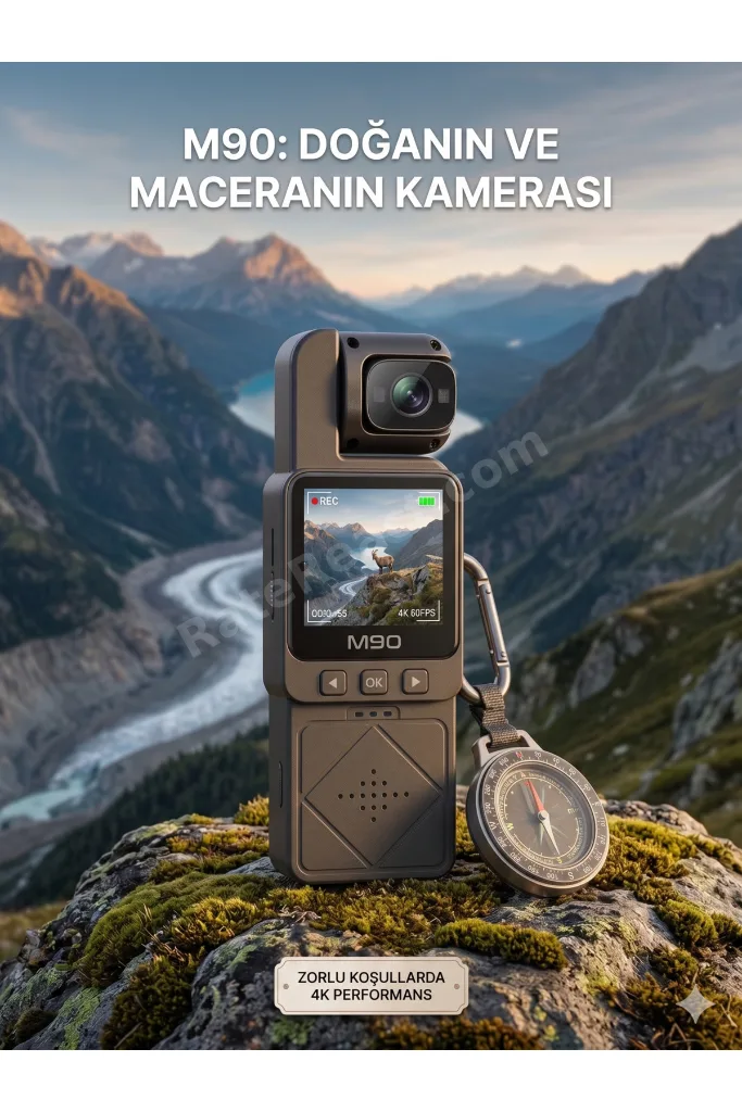 4K Ultra HD Aksiyon ve Vlog Kamerası | Kompakt Tasarım, LCD Ekranlı