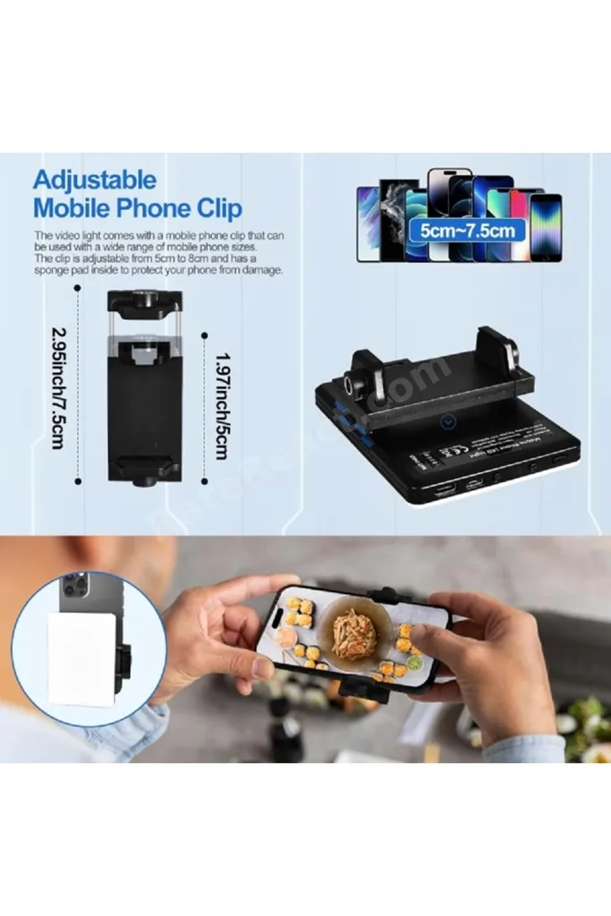 Led 60 Mini Klipsli Foto Kamera Işığı Cep Telefonu Led Işık Selfie Işık Şarj Edilebilir