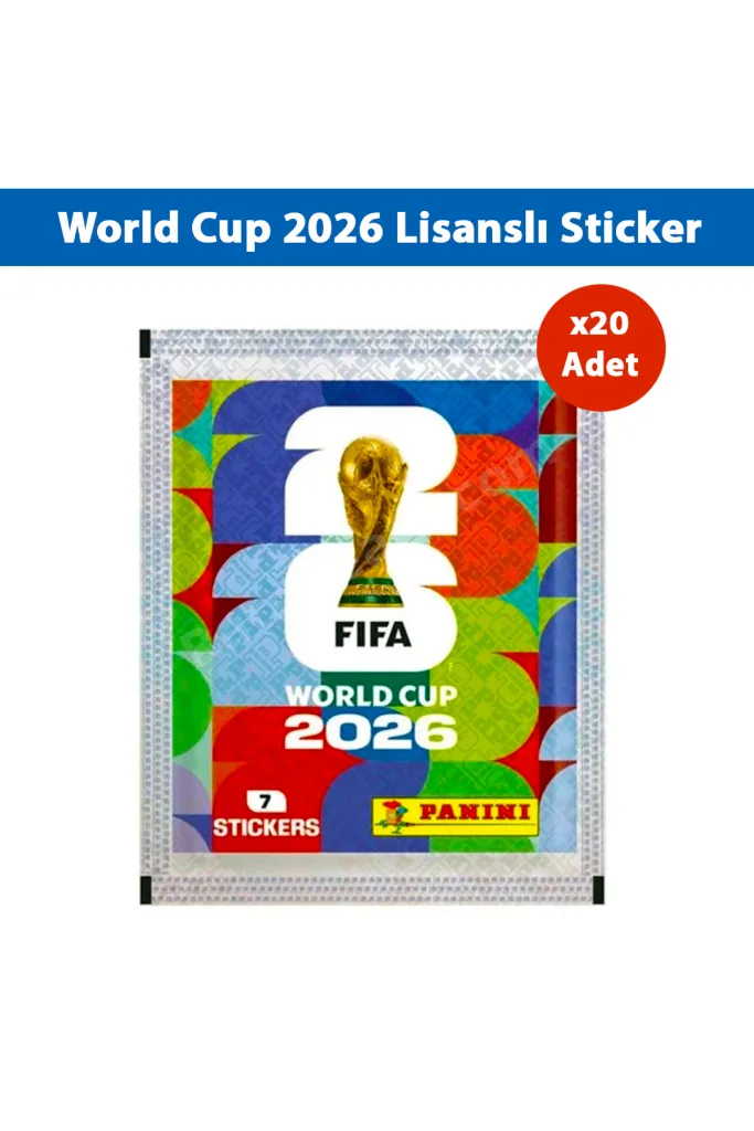 World Cup 2026 Lisanlı Sticker Paketi - x20 Adet (140 Sticker)
