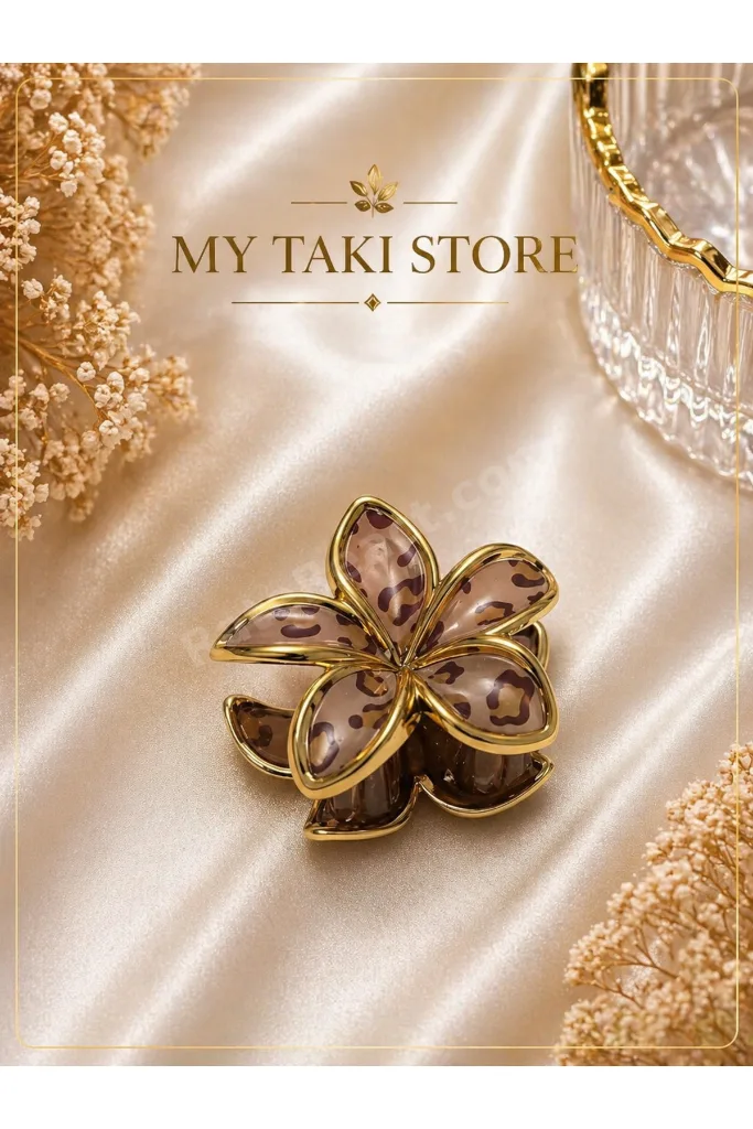 LEOPAR DESENLİ LOTUS MANDAL TOKA XL (8cm)