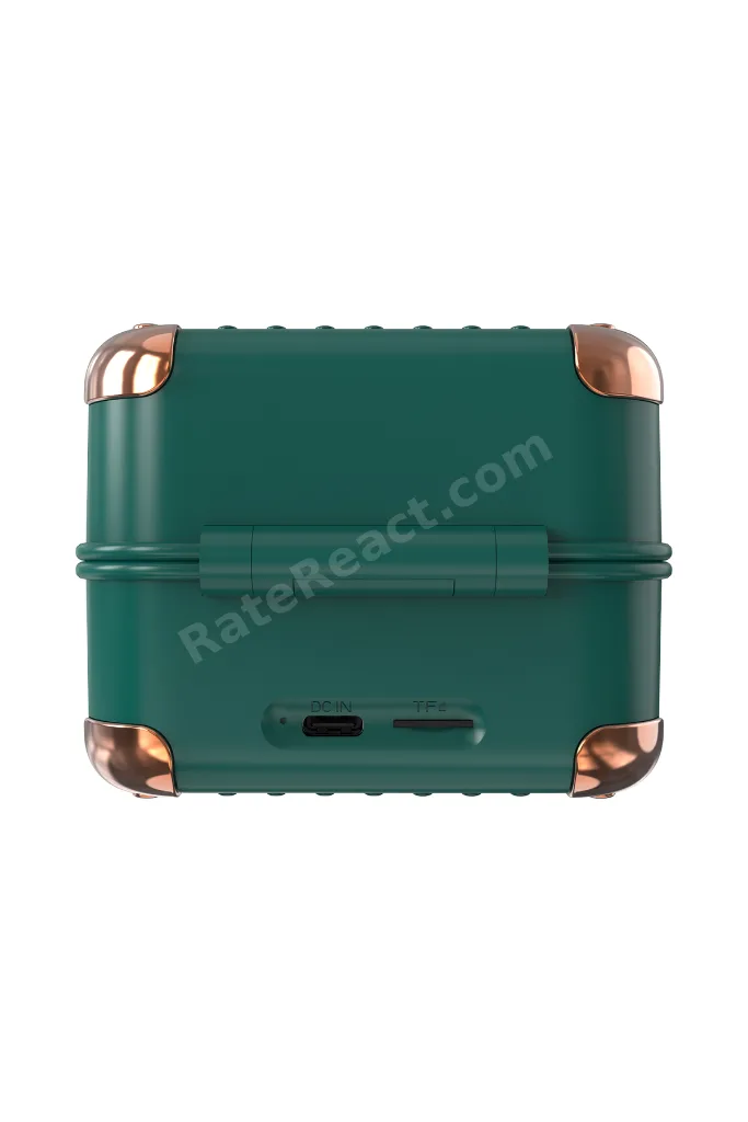 Bluetooth Hoparlör Retro Nostalgia Tasarım Taşınabilir Müzik Kutusu 5W 1200mAh Yeşil TFKart Destekli