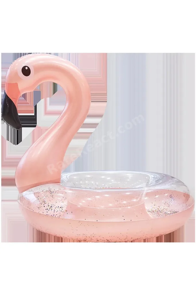 Çocuk Simidi 3-9 Yaş Flamingo Pullu Kız Çocuk Havuz Deniz Oyuncağı Yüzme Simit