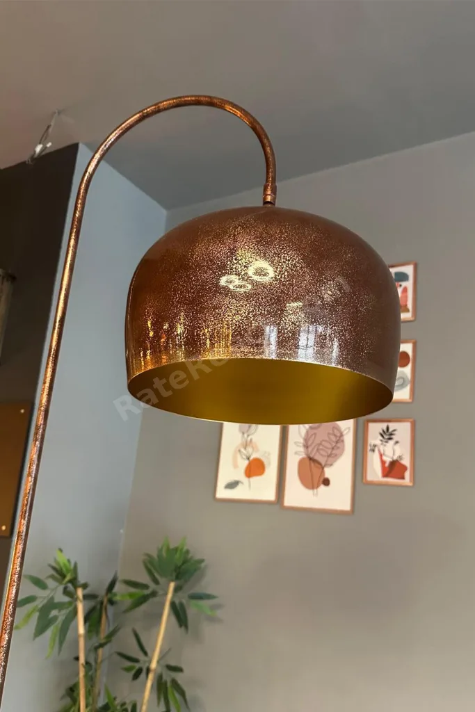 Patina Lambader Hareketli Başlık Modern Dekoratif Metal Oturma Odası Çalışma Odası Zemin Lambası