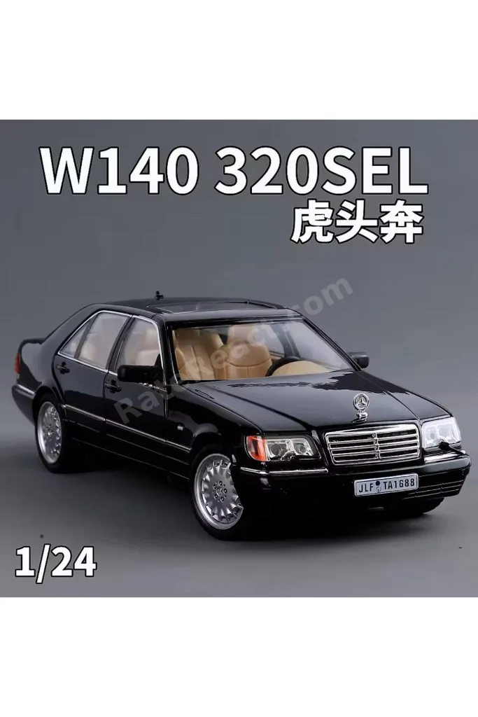Mercedes Benz S320L Siyah Diecast Model Araba Mercedes Benz W140 320SEL Makam Arabası