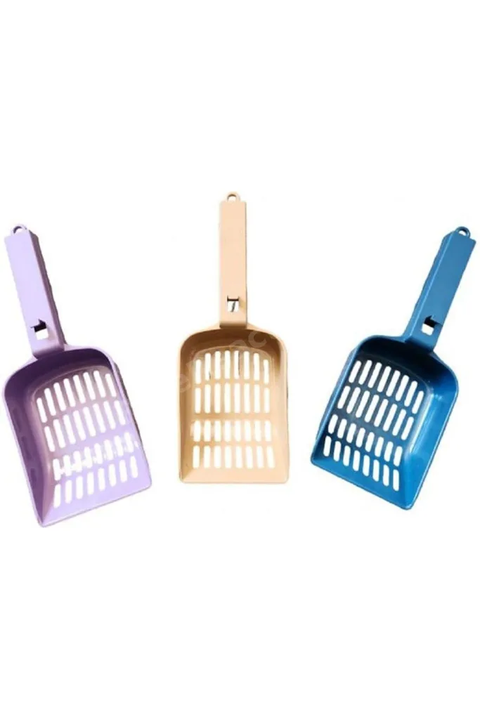 TTKTEKNOLOJİ Kedi Kumu Küreği, Askı Aparatlı, 24x13x9.5 cm, Plastik Temizleme Küreği, Çeşitli Renkle