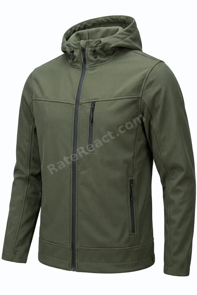 Erkek Mont İçi Polarlı Softshell Mont Su ve Rüzğar Geçirmez Kapüşonlu Spor Mont