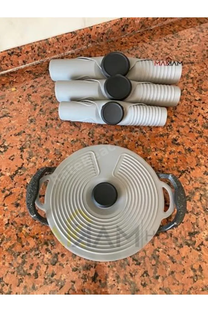 Makkam Silikon Tencere Kapağı, Tava Kapağı, Isı Koruyucu, Vakumlu kapak, Muhafaza kapağı (Gri, 20Cm)
