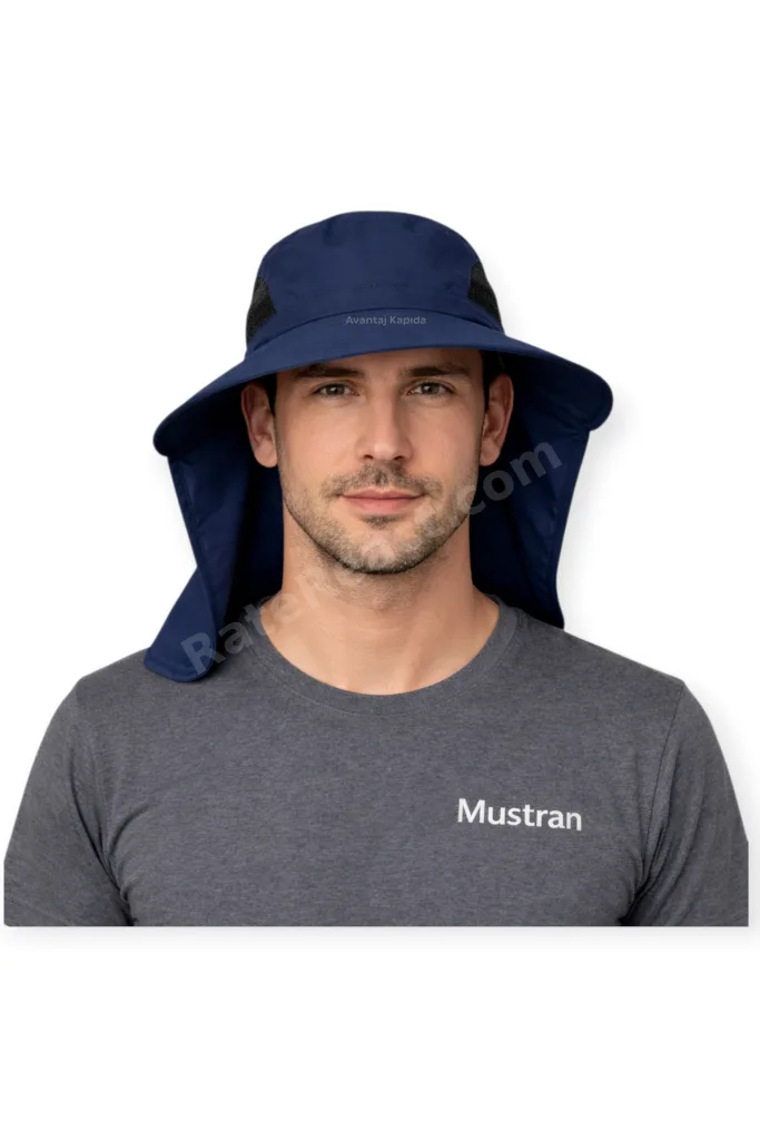 UV Korumalı Sök Tak Maskeli Unisex Enseli Güneş Şapka Sinek Koruyucu Tarla Balıkçı Kamp Outdoor Plaj