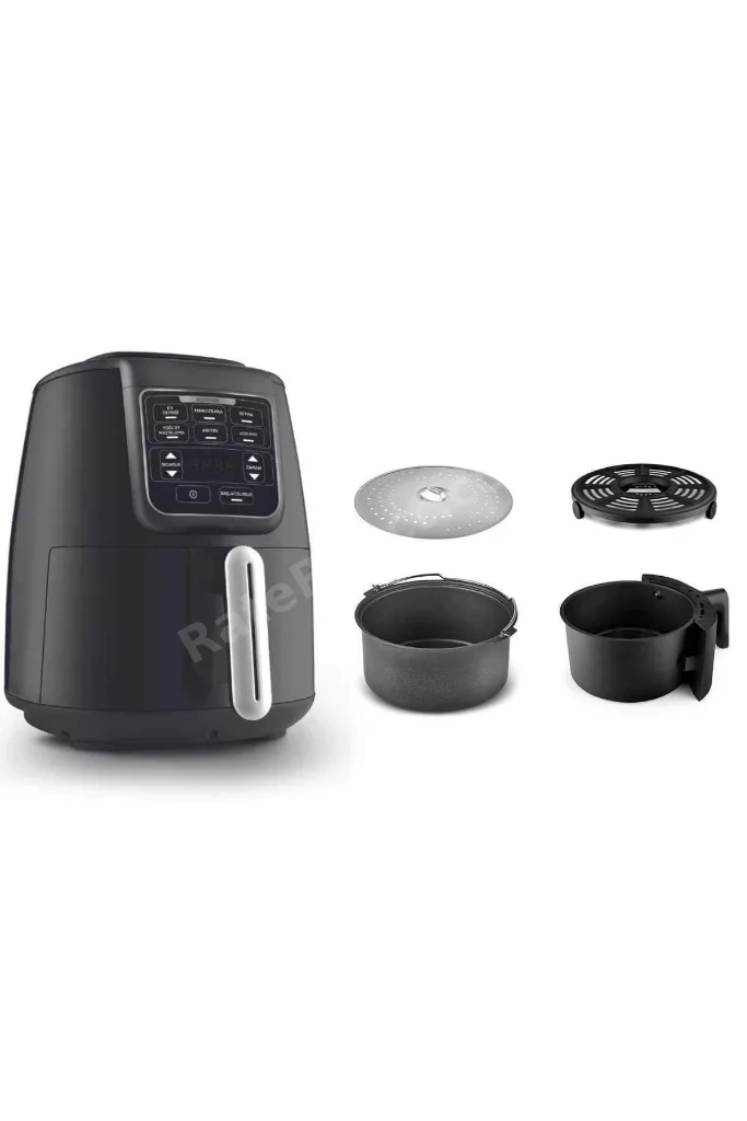 Air Pro Cook 3 In 1 Xl Ev Yemeği, Közleme, Sulu Yemek Tencereli Airfryer Black Shine 4 Kişilik