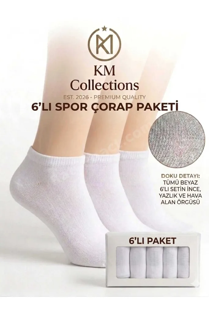 6'lı Ekonomik Paket Bay&&Genç Patik Çorap