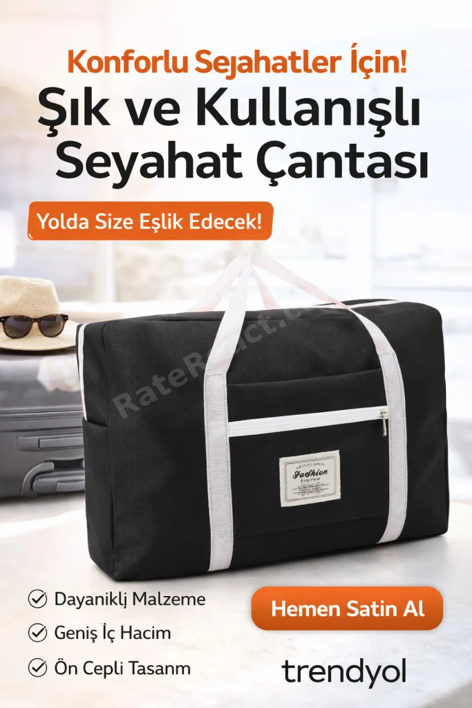 Unisex Önü Cepli Uzun Askılı Kadın Ve Erkek Kullanabilir Seyahat Fitness Ve Spor Çantası