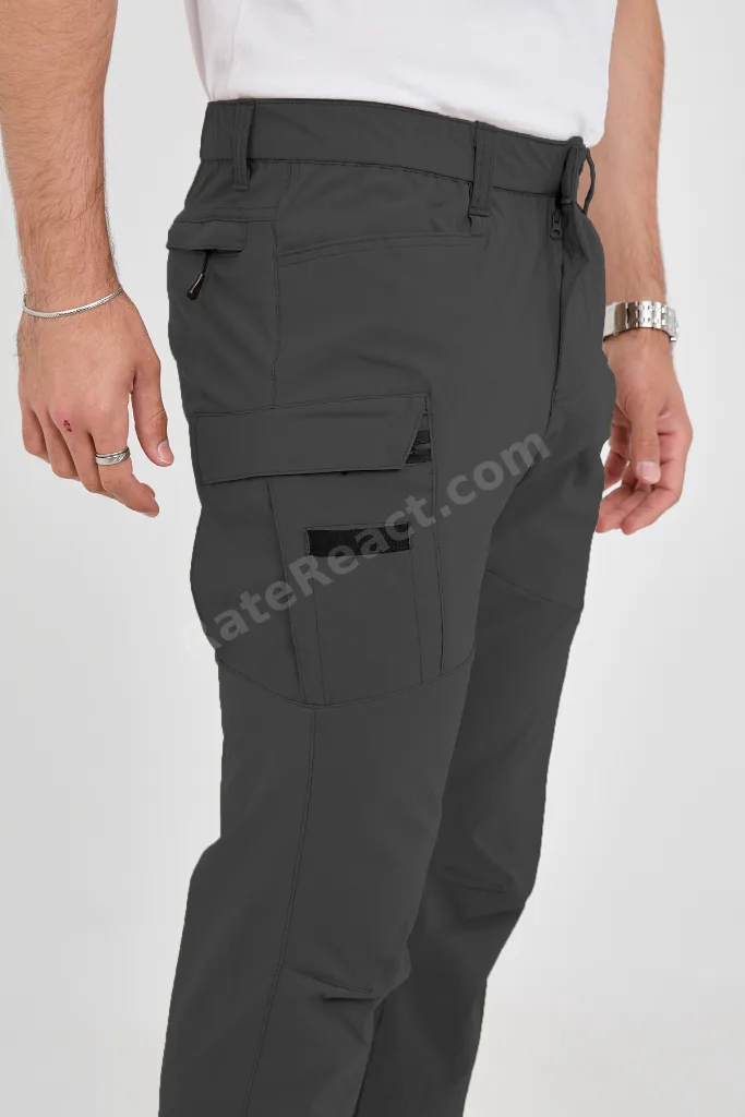 Camp525 Outdoor Tactical Su Iticili Likralı Yazlık Erkek Gri Taktik Pantolon
